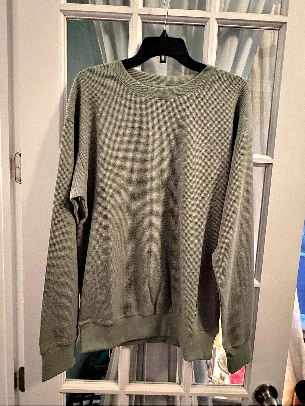 Comfrt Waffle Long Sleeve Shirts Shirt in Green Small NWT